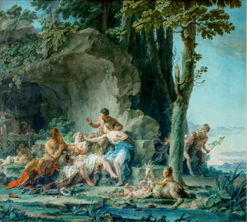 eglee smearing silenus with blackberries to force him to sing the history of the world